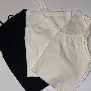 Be Maternity by Ingrid and Isabel Cami Bundle (3) Black, Cream, Off-White - S/M